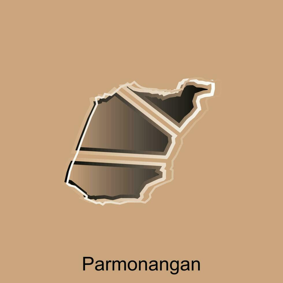 Map City of Parmonangan illustration design, World Map International vector template, suitable for your company