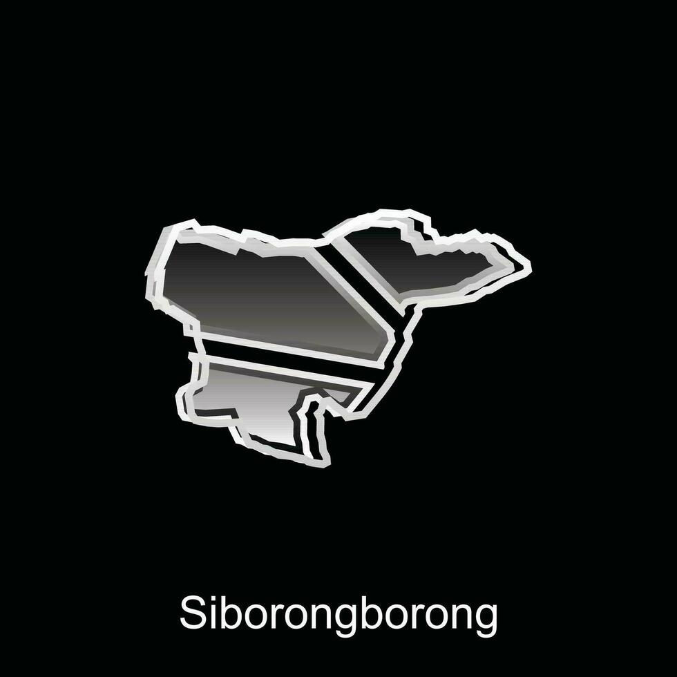 mapa ciudad de siborongborong ilustración diseño, mundo mapa internacional vector plantilla, adecuado para tu empresa