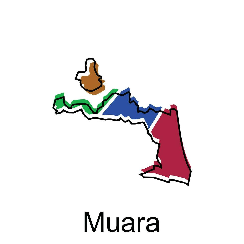 Map City of Muara illustration design, World Map International vector template, suitable for your company