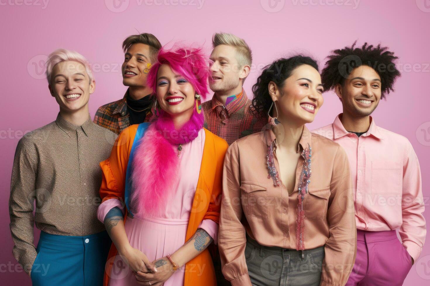 Photos of the community advocating for diversity and gender equality. Generative AI