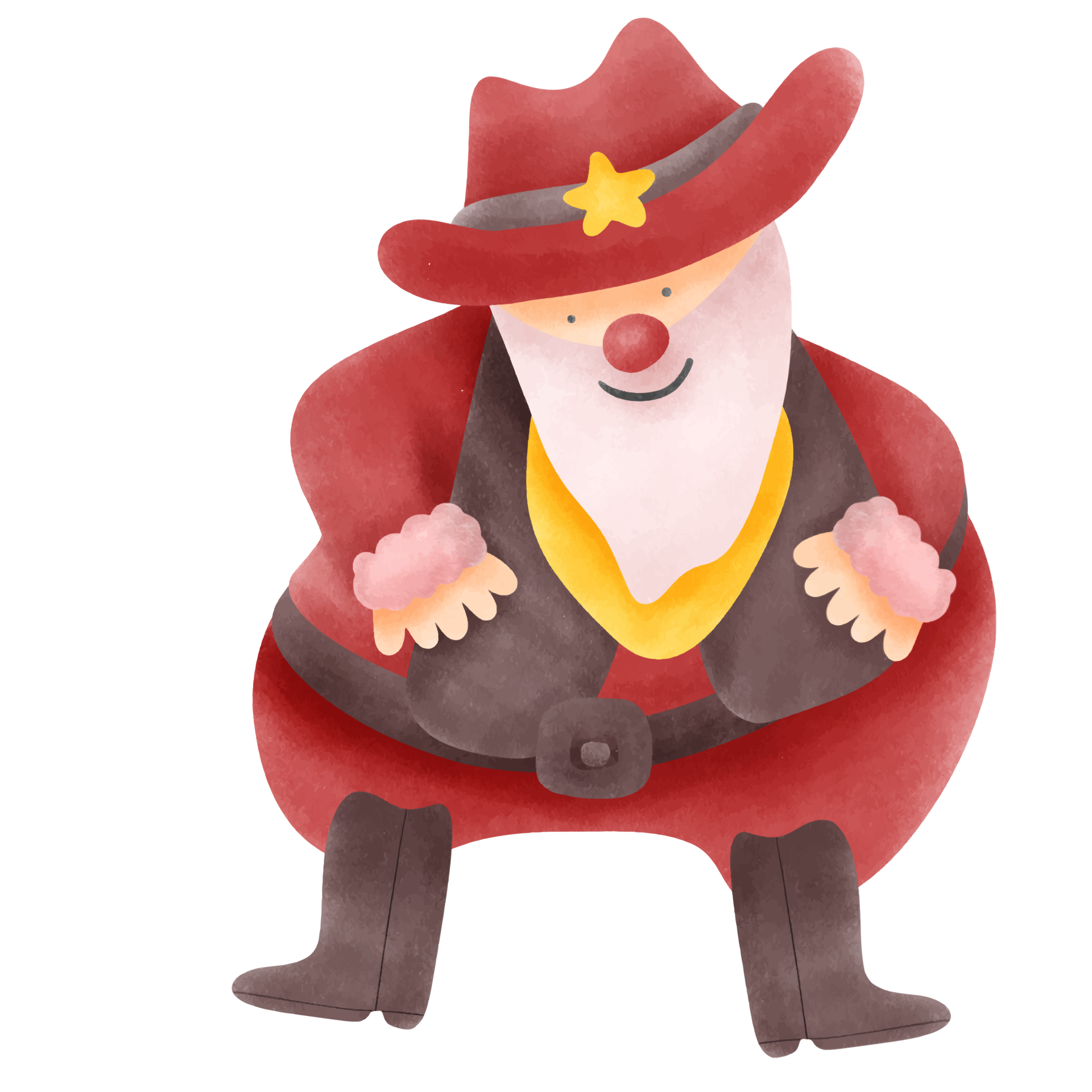 Cute Cowboy Santa Claus in Denim 33648459 PNG