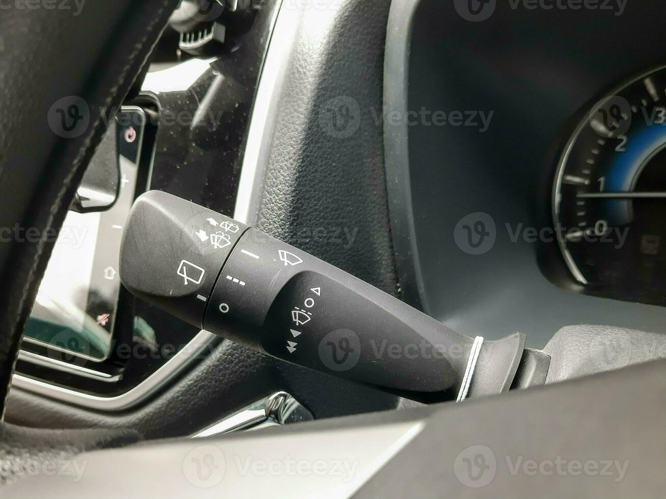 Close up view of Japan car windshield wiper switch photo