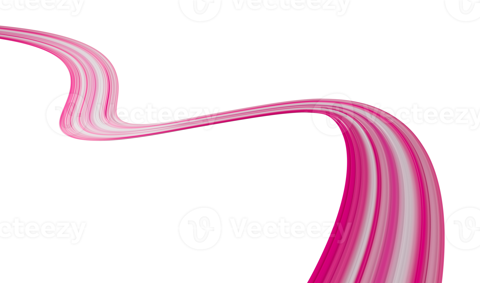 Pink abstract dynamic ribbon wave Pink paint brush stroke ribbon  3d illustration png