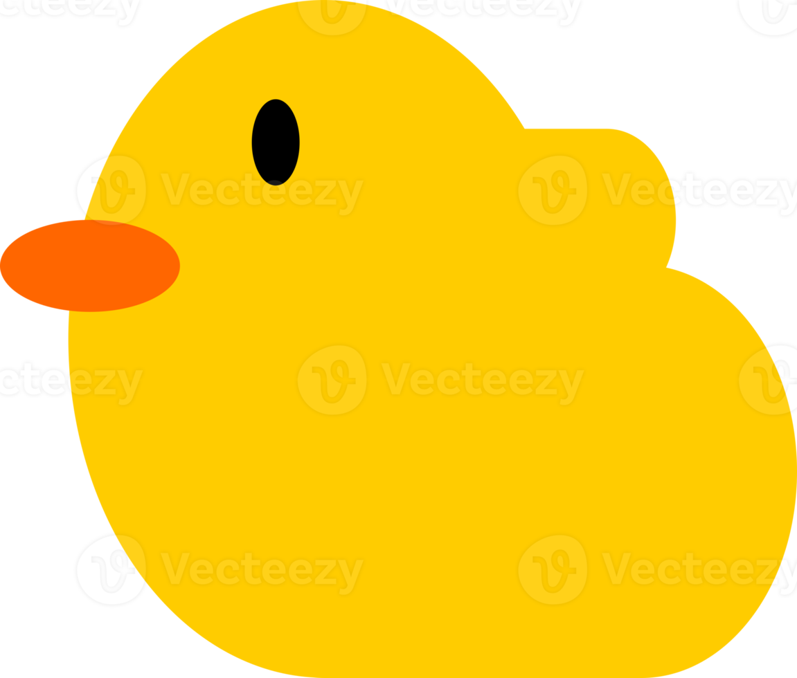 Cute duck doodle icon png