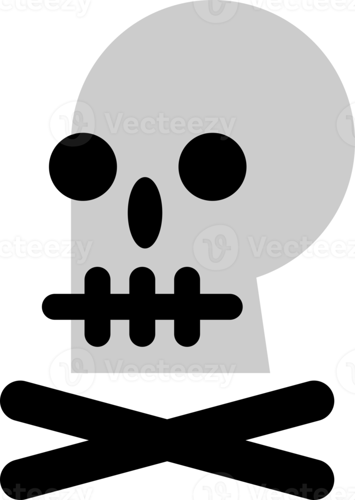 skull and cross bones pirate icon png