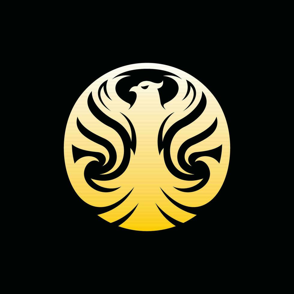 Golden Eagle logo Design element concept, elegant eagle logo design, suitable for your company vector