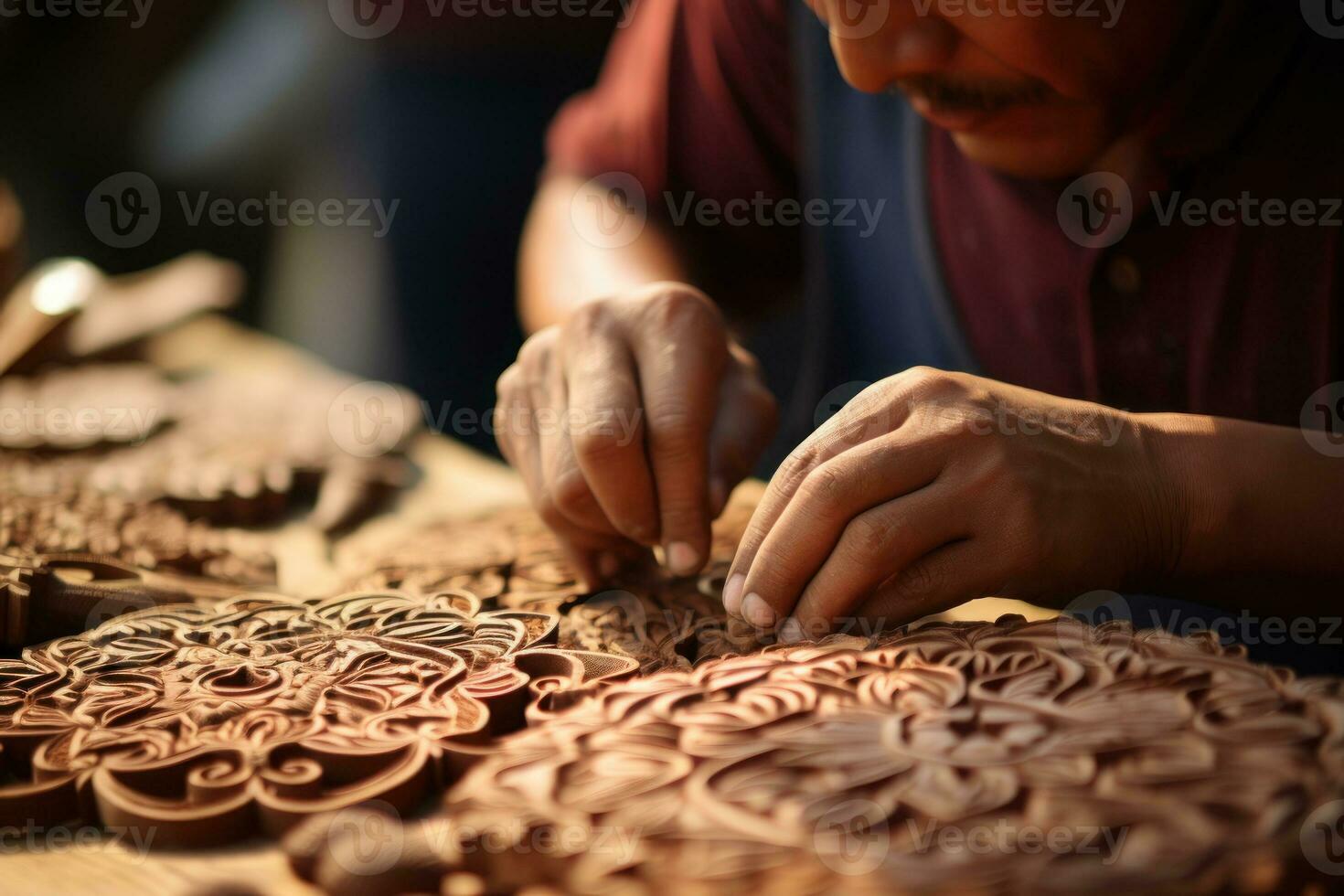 Closeup of handicraft items. south asian. Generative AI photo