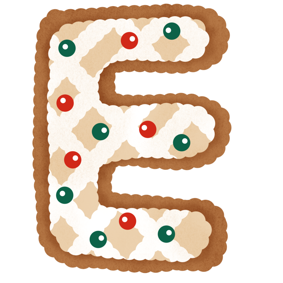Gingerbread christmas alphabet 33649114 PNG