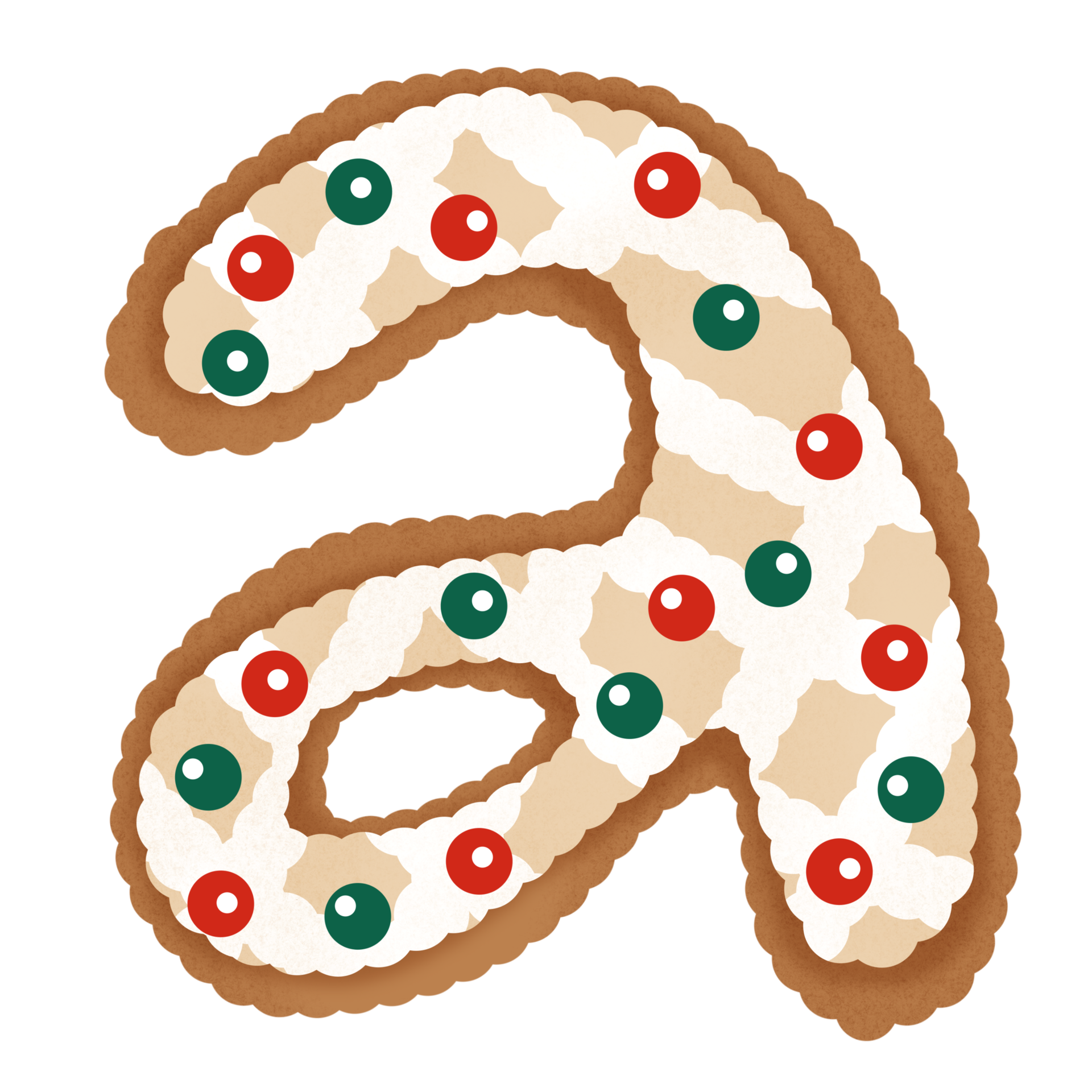 Gingerbread christmas alphabet 33649136 PNG