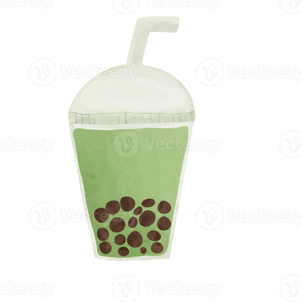 Boba Bubble Tea Icon on Transparent Background png