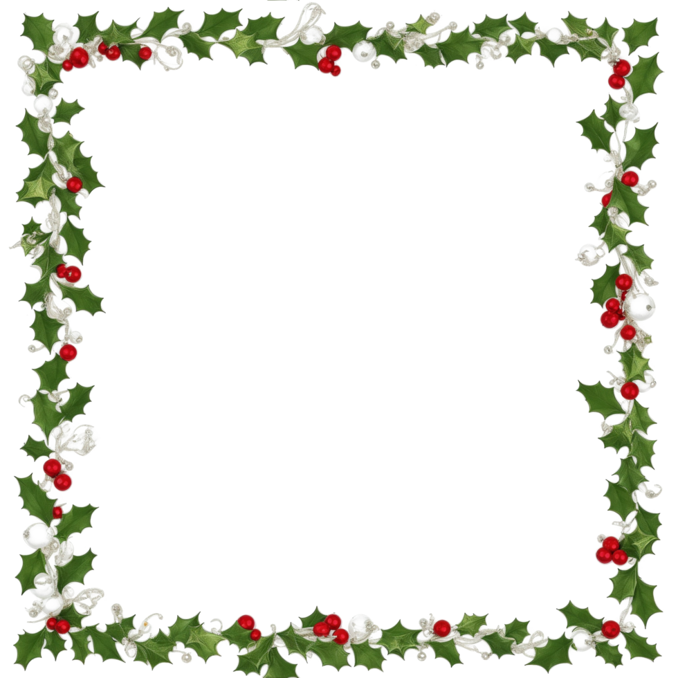 Weihnachten Rand Rahmen png transparent Hintergrund ai generativ