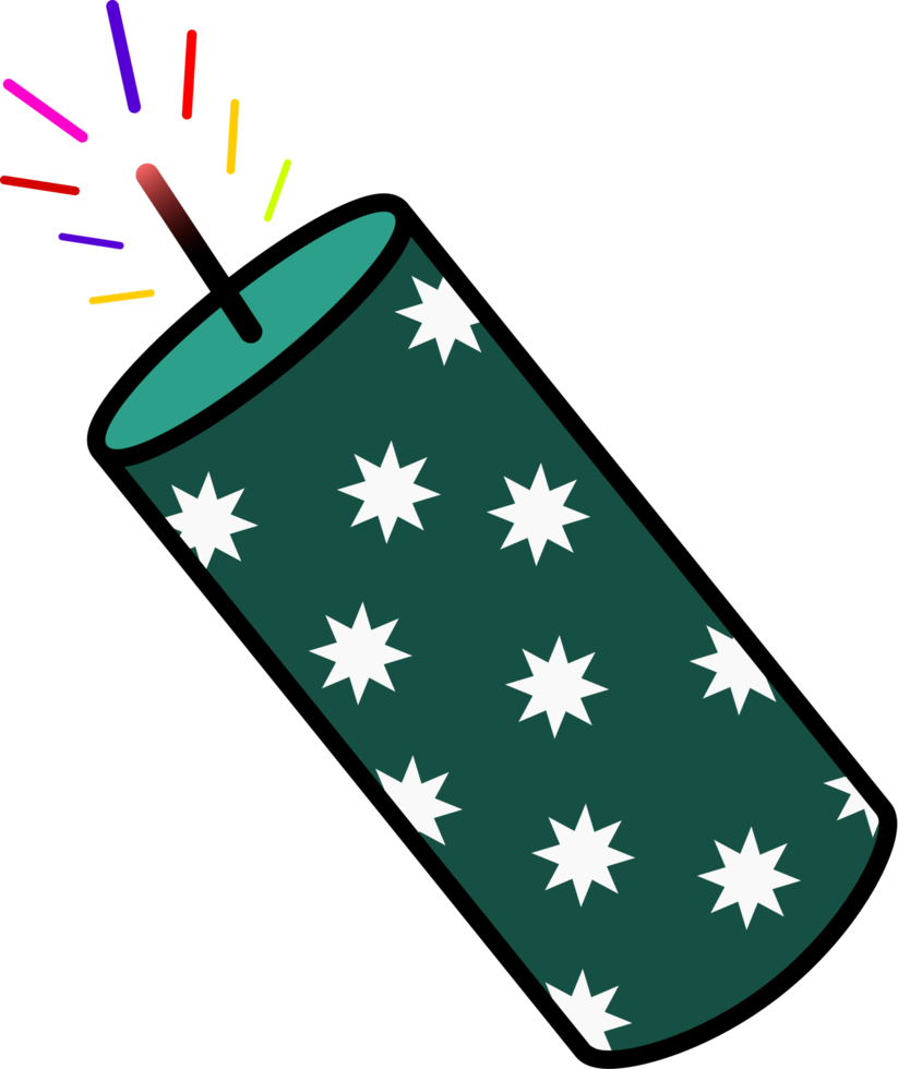 simple cartoon  fire cracker png