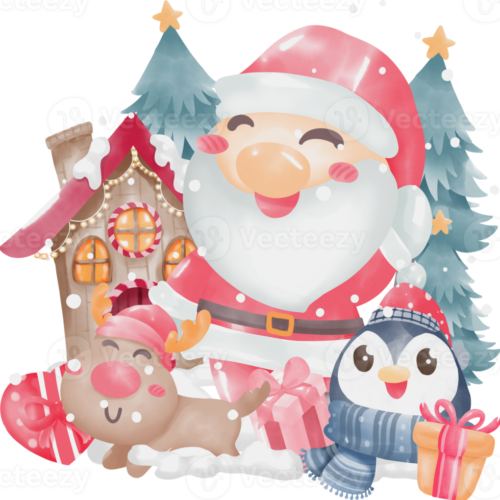 Merry christmas and happy new year elements png