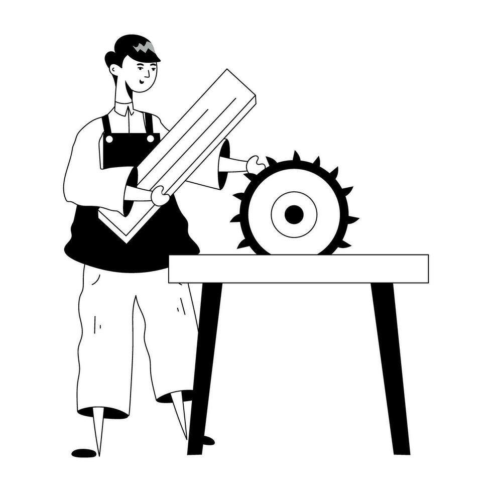 Trendy Carpenter Concepts vector