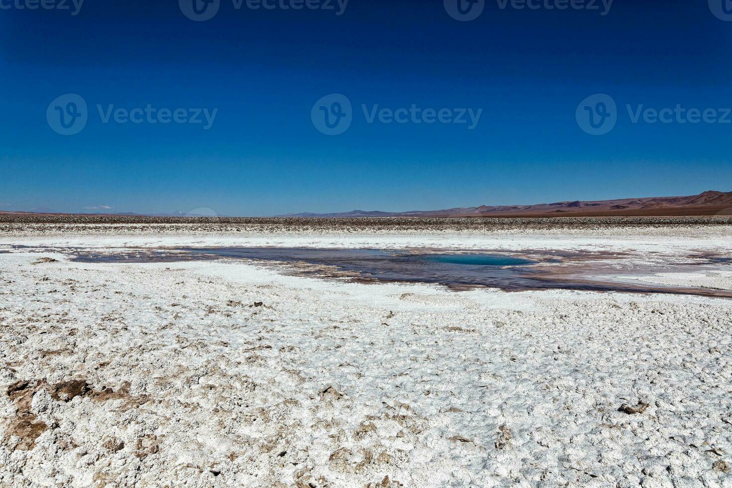 Landscape of the Hidden Baltinache Lagoons - Atacama Desert - Chile. photo