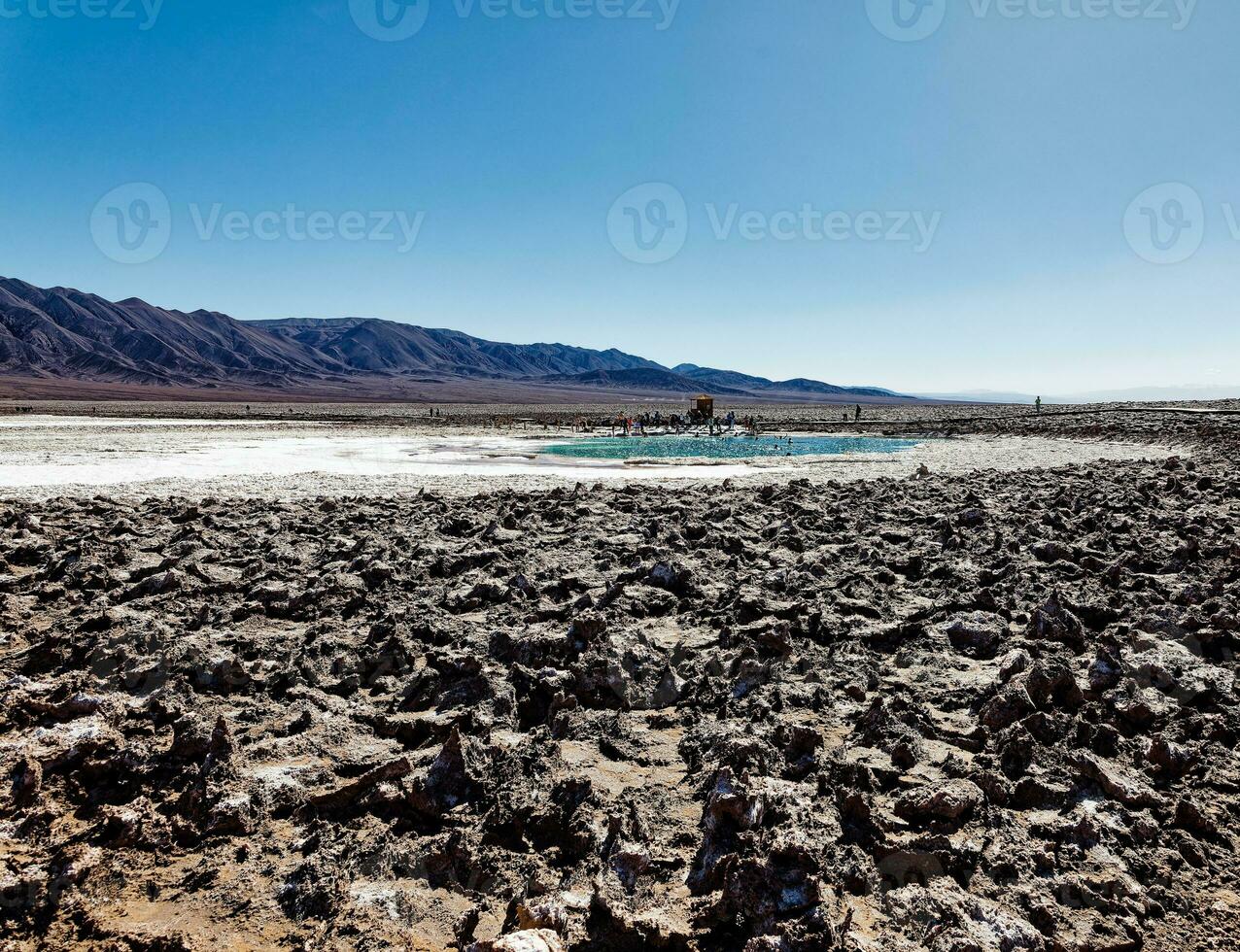 Landscape of the Hidden Baltinache Lagoons - Atacama Desert - Chile. photo