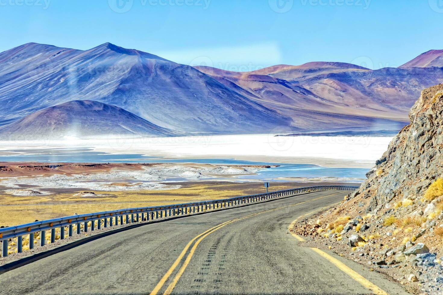 Landscapes on the way to the Altiplanic Lagoons in the Atacama Desert - San Pedro de Atacama - Chile photo