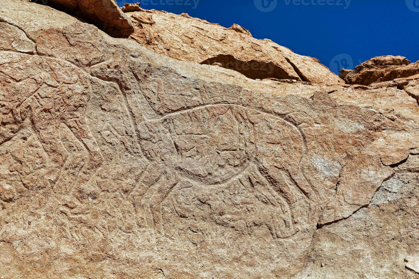 Yerbas Buenas Archaeological Site - Chile. Cave Paintings - Atacama Desert. San Pedro de Atacama. photo