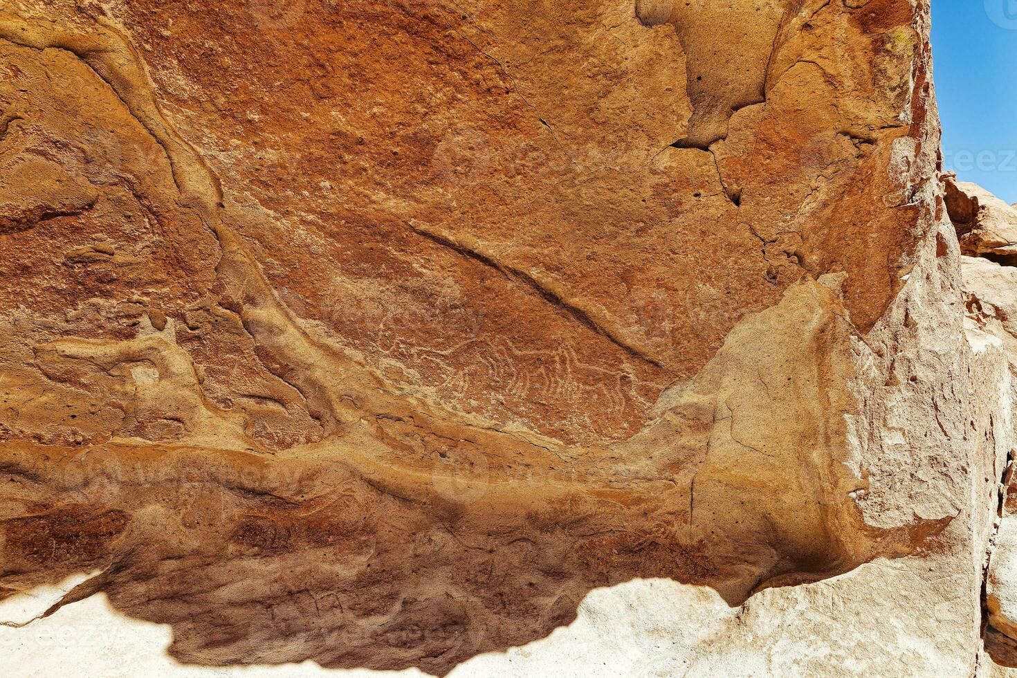 Yerbas Buenas Archaeological Site - Chile. Cave Paintings - Atacama Desert. San Pedro de Atacama. photo