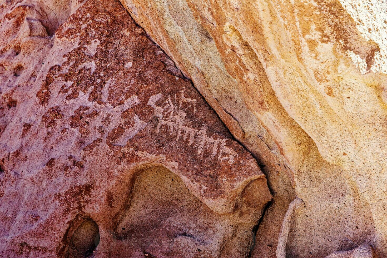 Yerbas Buenas Archaeological Site - Chile. Cave Paintings - Atacama Desert. San Pedro de Atacama. photo