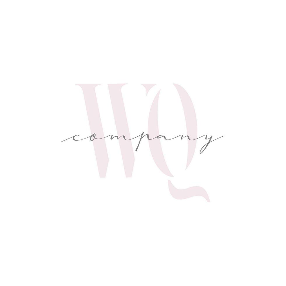 WQ Beauty Initial Template Vector Design