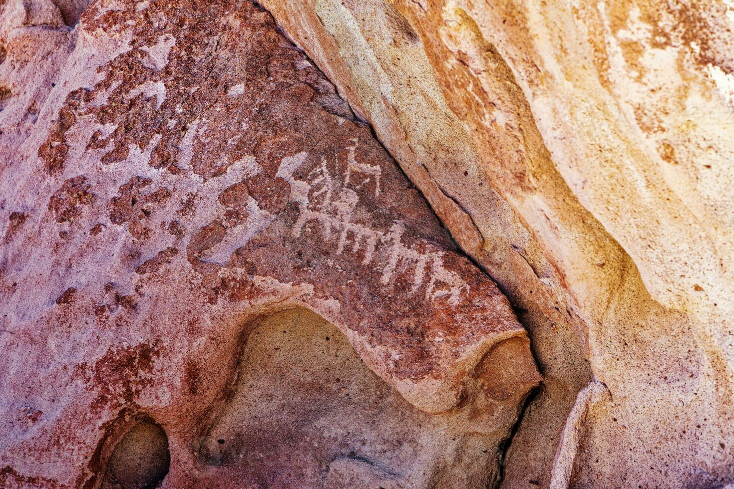 Yerbas Buenas Archaeological Site - Chile. Cave Paintings - Atacama Desert. San Pedro de Atacama. photo