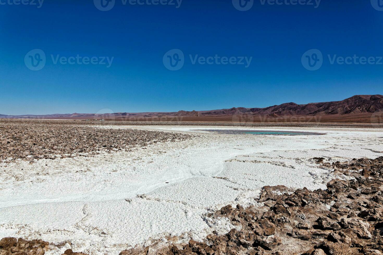 Landscape of the Hidden Baltinache Lagoons - Atacama Desert - Chile. photo