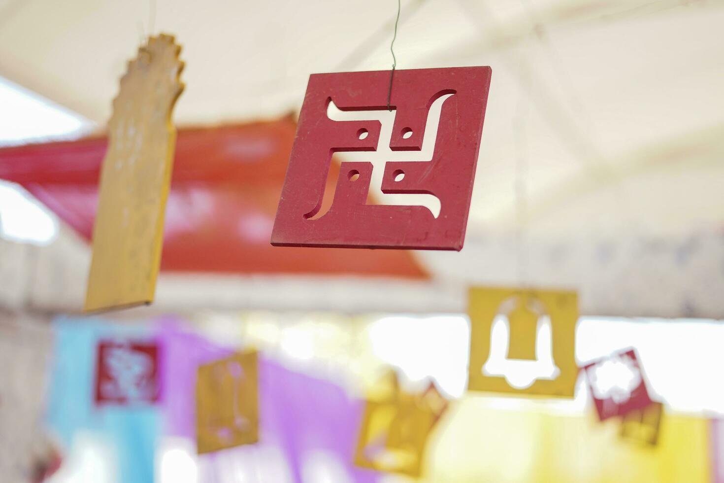 Swastik Hindu religion symbol traditional festival photo