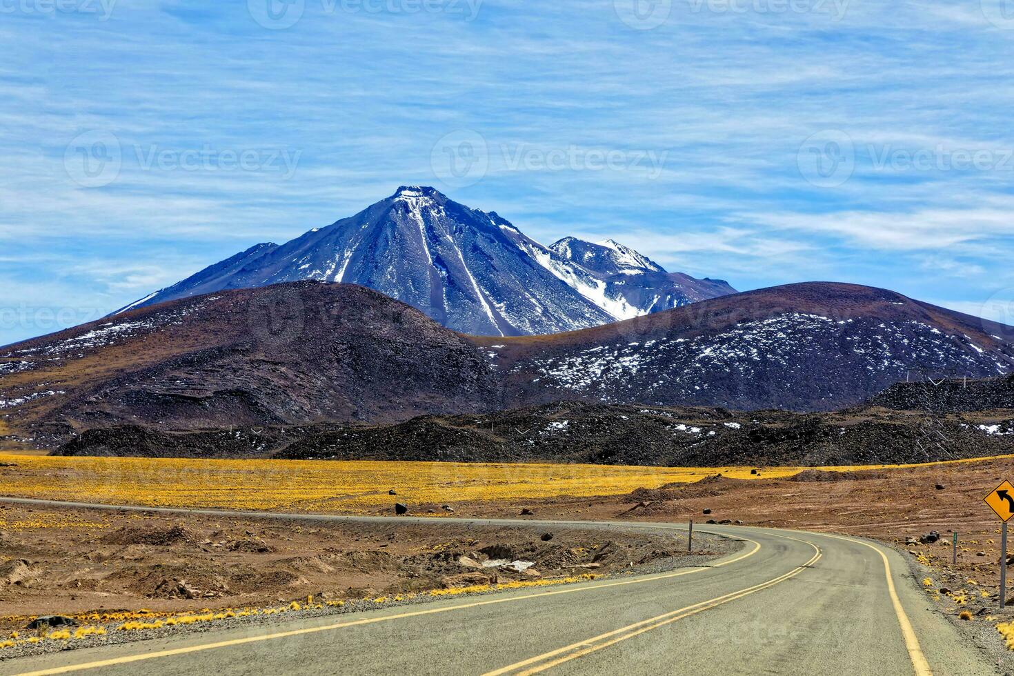Landscapes on the way to the Altiplanic Lagoons in the Atacama Desert - San Pedro de Atacama - Chile photo