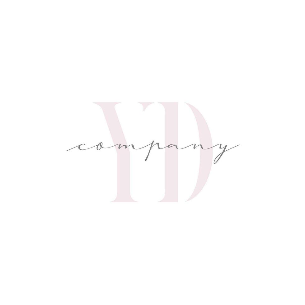 YD Beauty Initial Template Vector Design