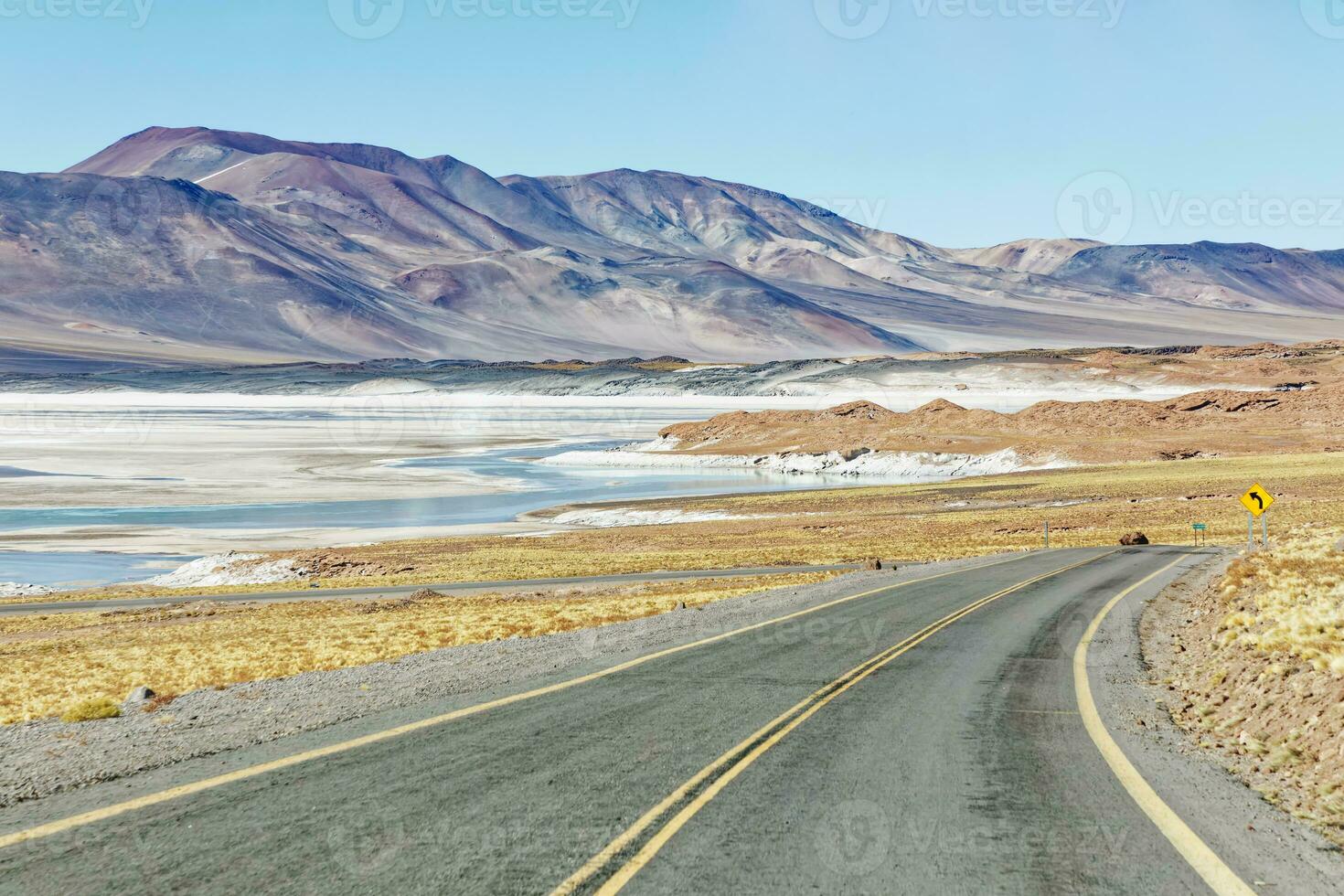 Landscapes on the way to the Altiplanic Lagoons in the Atacama Desert - San Pedro de Atacama - Chile photo