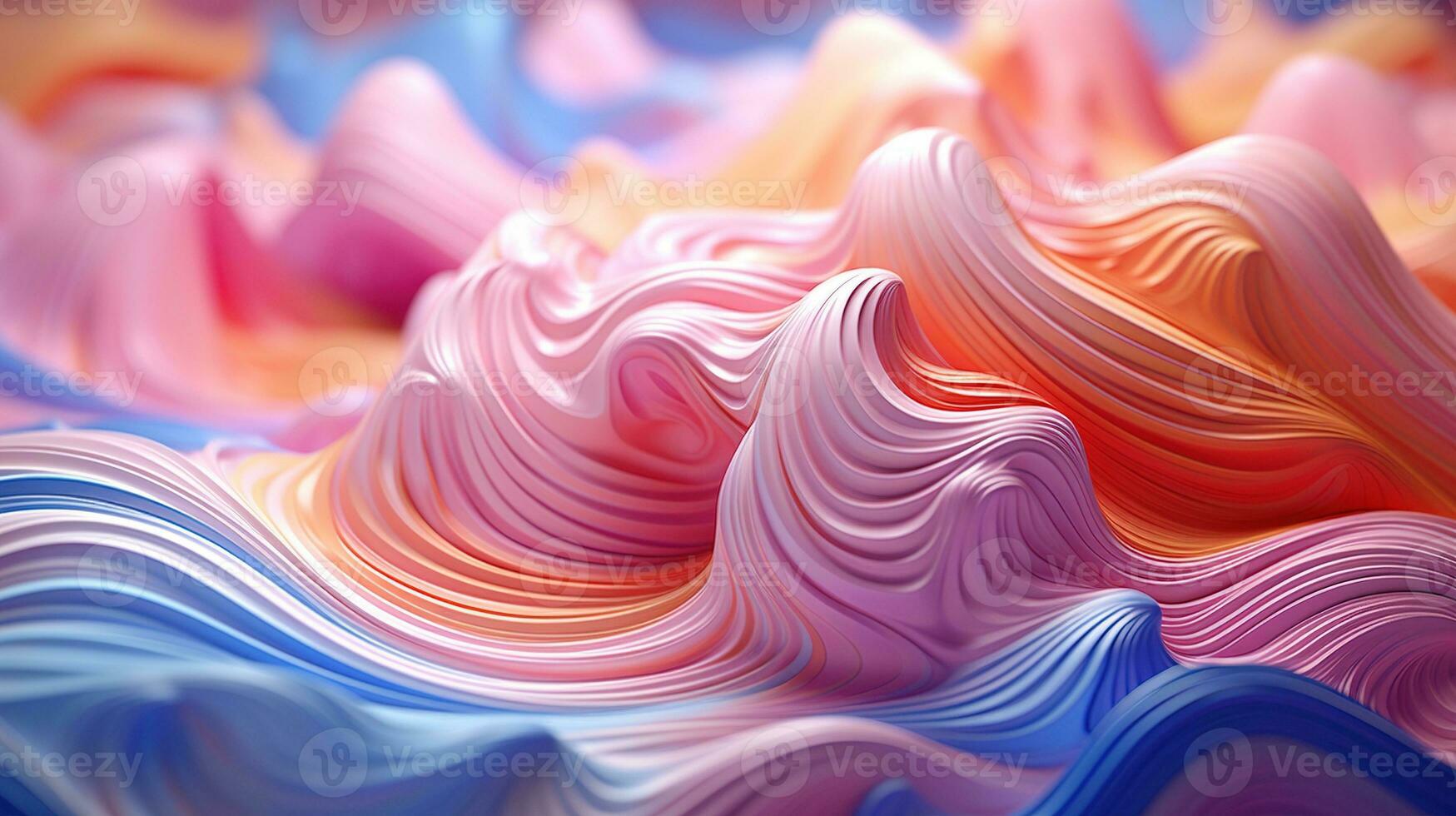 trippy paper shapes, digital art illustration, Generative AI photo