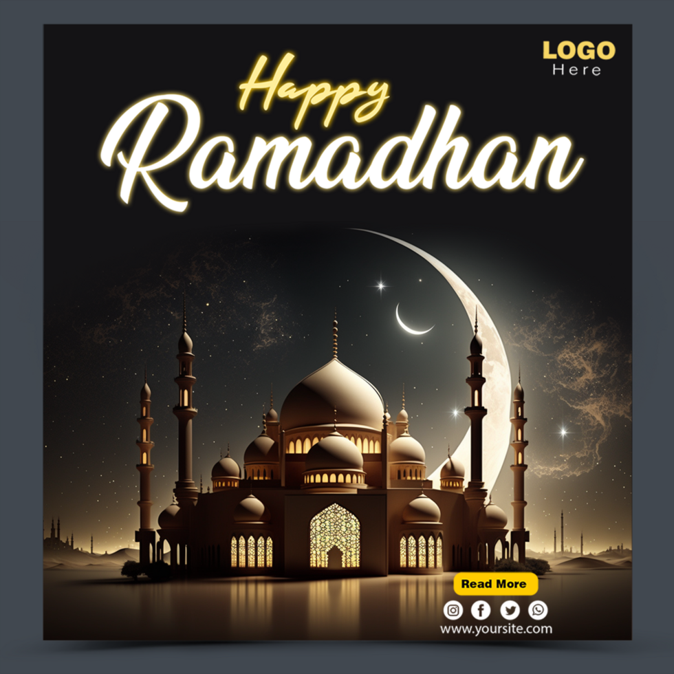 Ramadan and Eid Islamic Podium 3D Product Display Sale Banner Background, Ramadan sale social media post psd