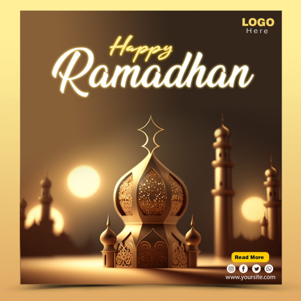 Ramadan and Eid Islamic Podium 3D Product Display Sale Banner Background, Ramadan sale social media post psd