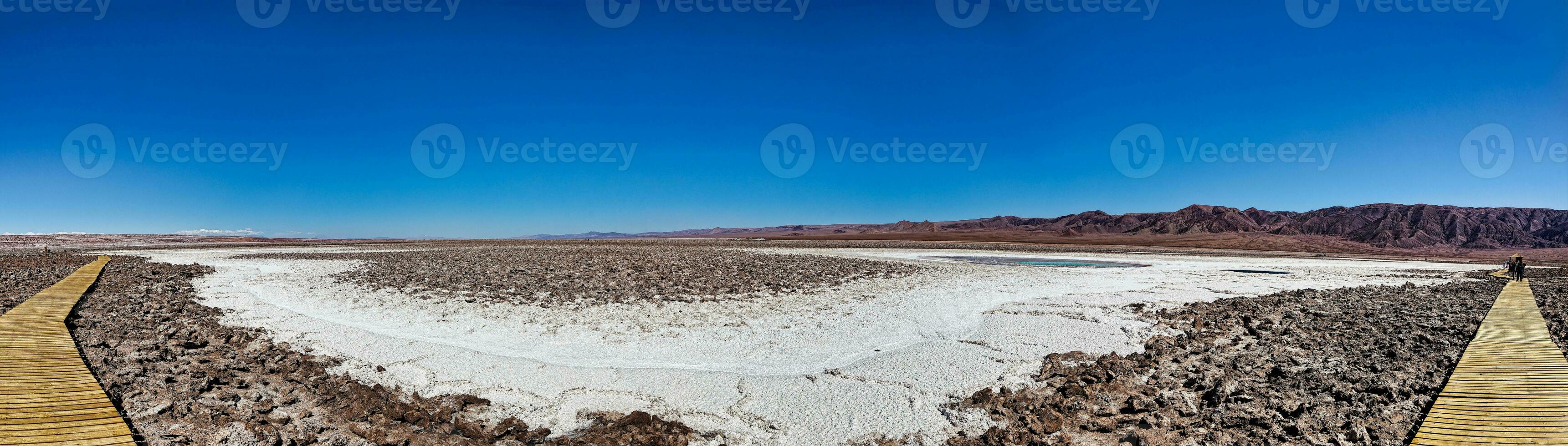 paisaje de el oculto baltinache lagunas - atacama Desierto - Chile. foto