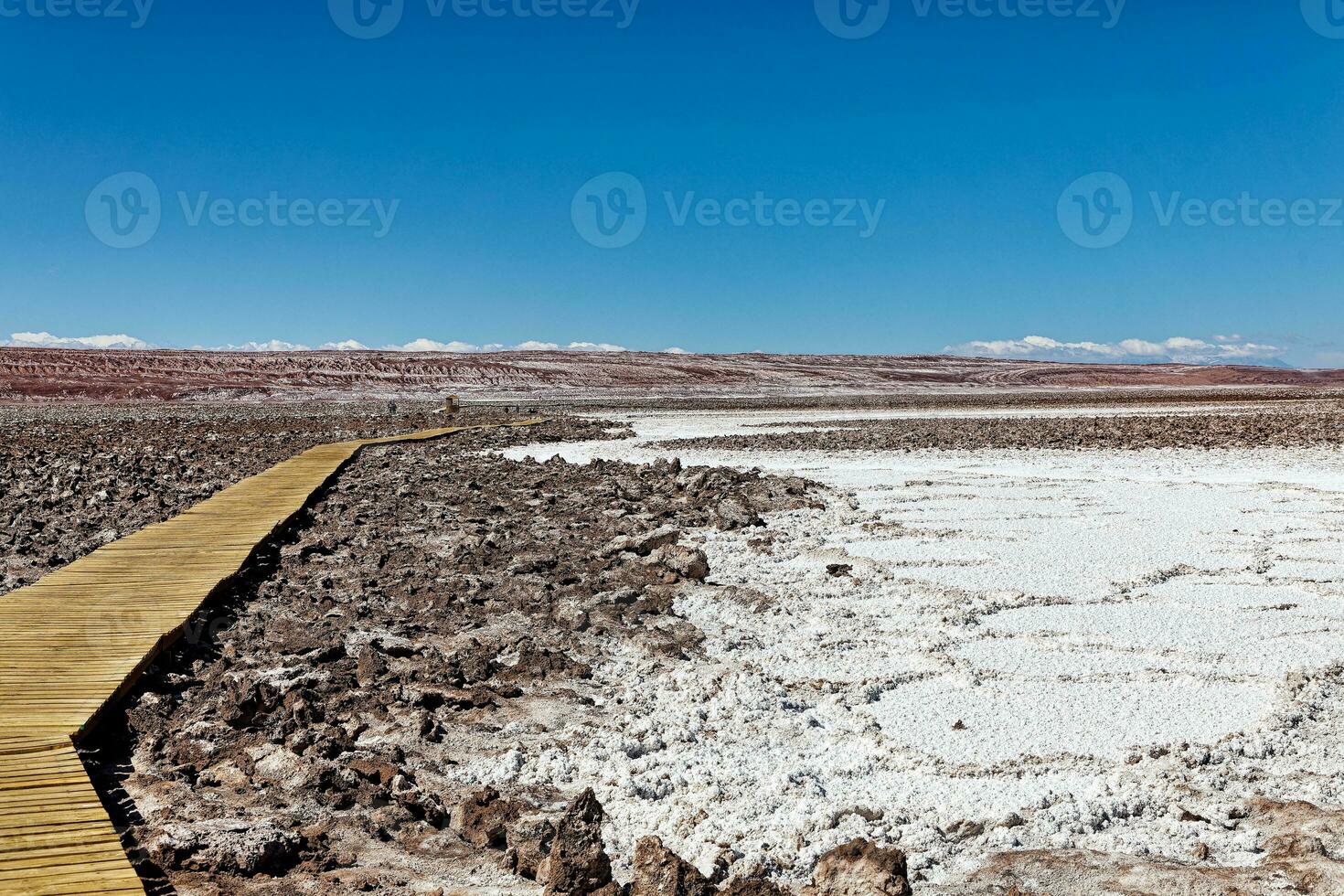 Landscape of the Hidden Baltinache Lagoons - Atacama Desert - Chile. photo