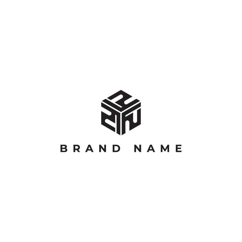 Abstract initial hexagon letter LP or PL Logo design Vector illustration in black color isolated on a white background. Abstract letter LP logo applied for Property Development company logo design