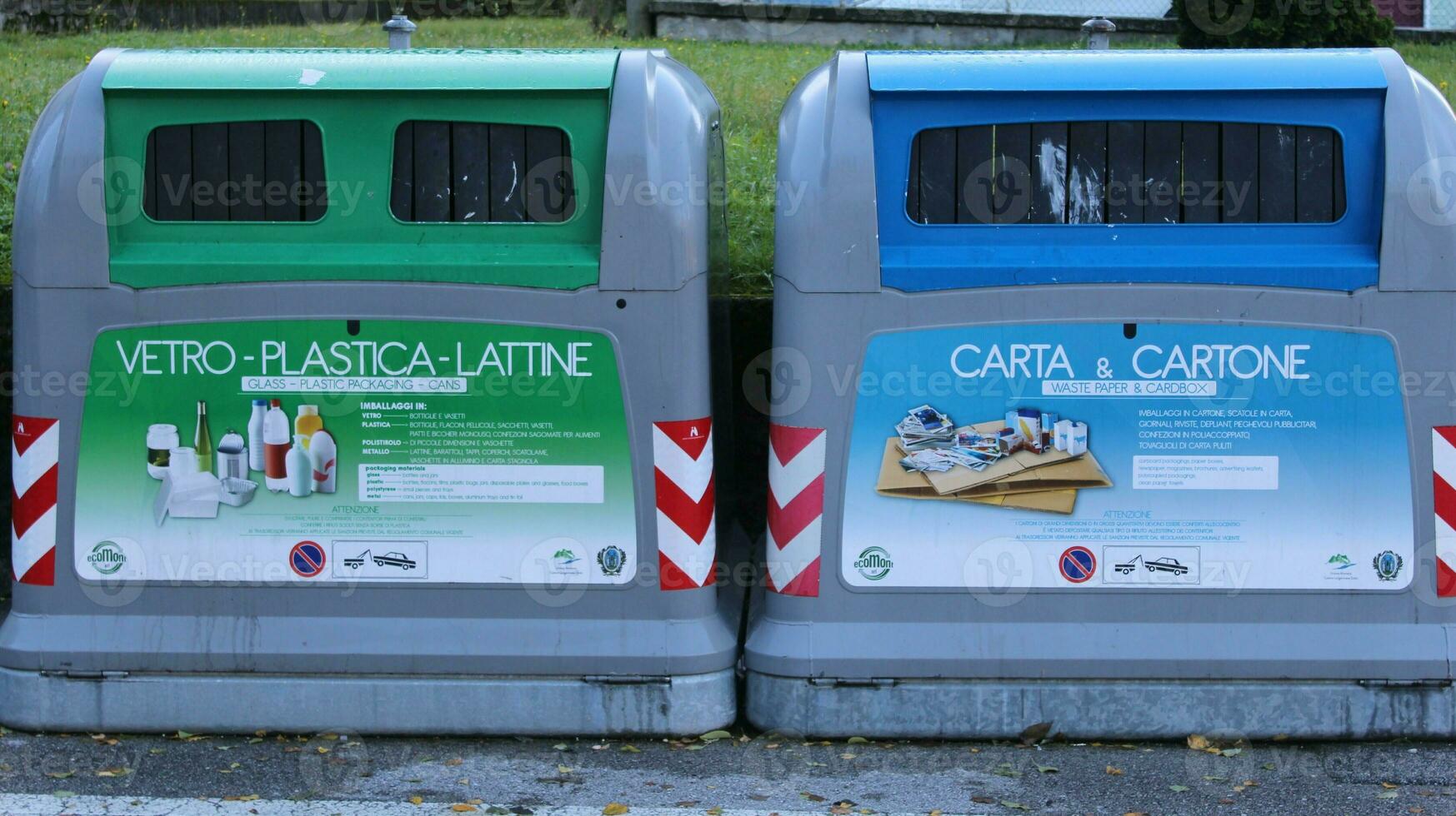Bins for separate collection of garbage photo