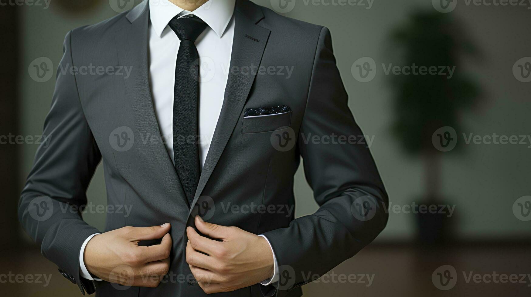 The Modern Man in a Classic Suit and Tie. Generative AI photo