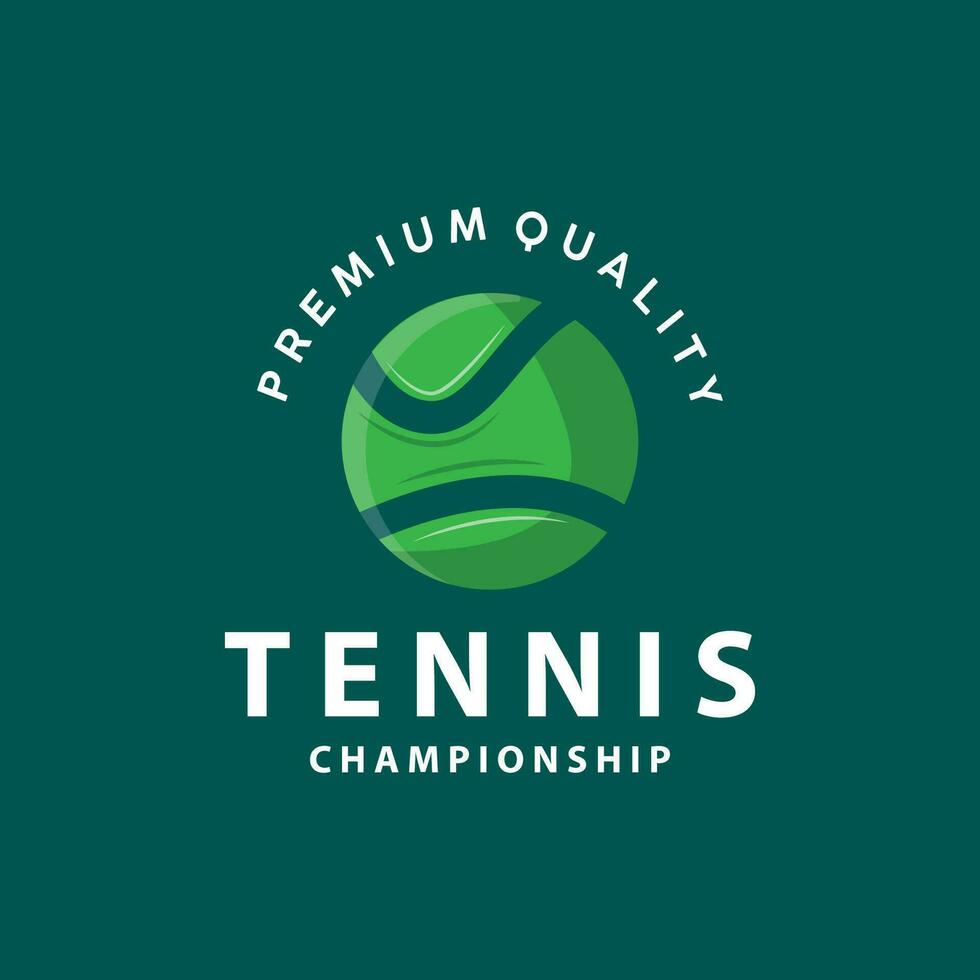 Tennis Sports Logo, Ball and Racket Design for Simple and Modern Tournament Championship Sports vector