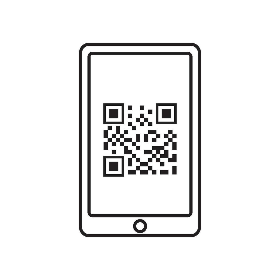 QR code icon vector