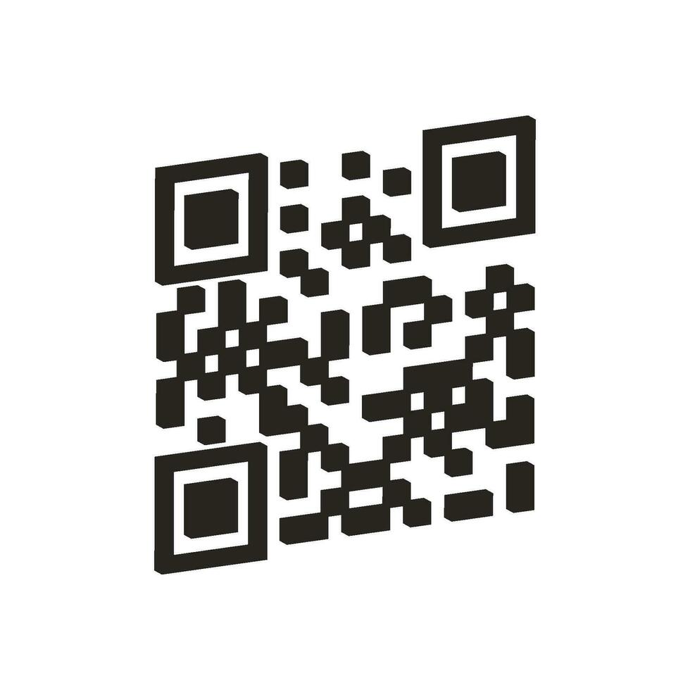 qr código icono vector