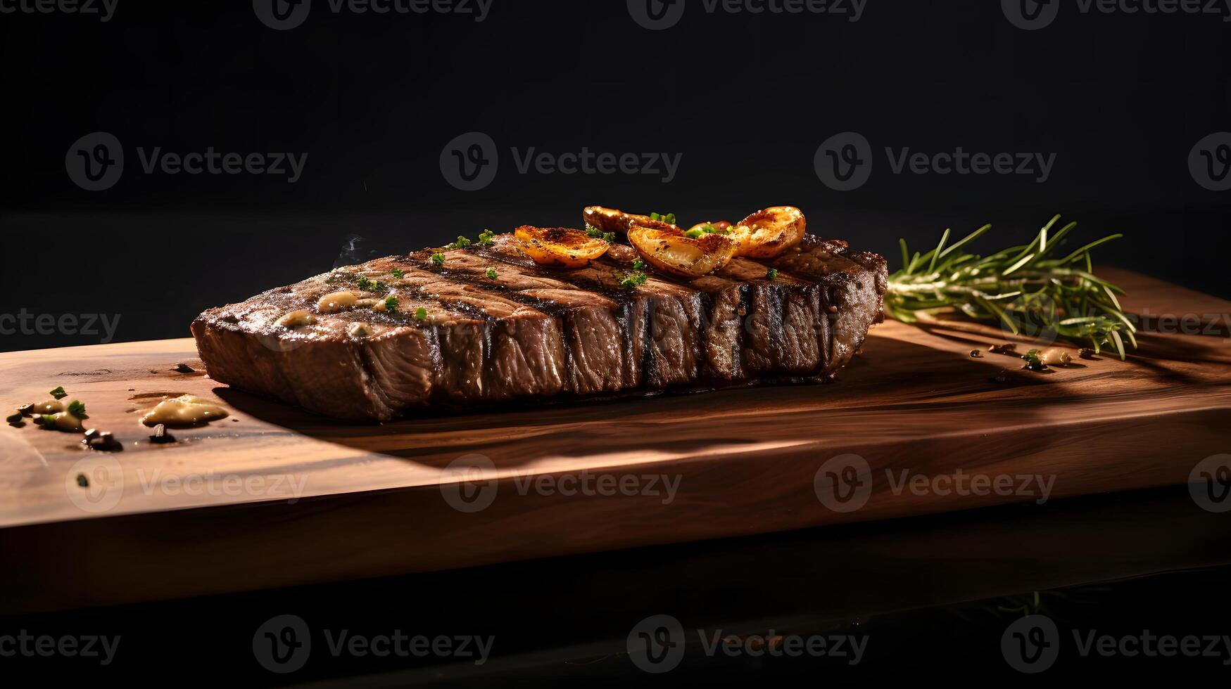 freshly grilled italian beef steak AI Generative photo