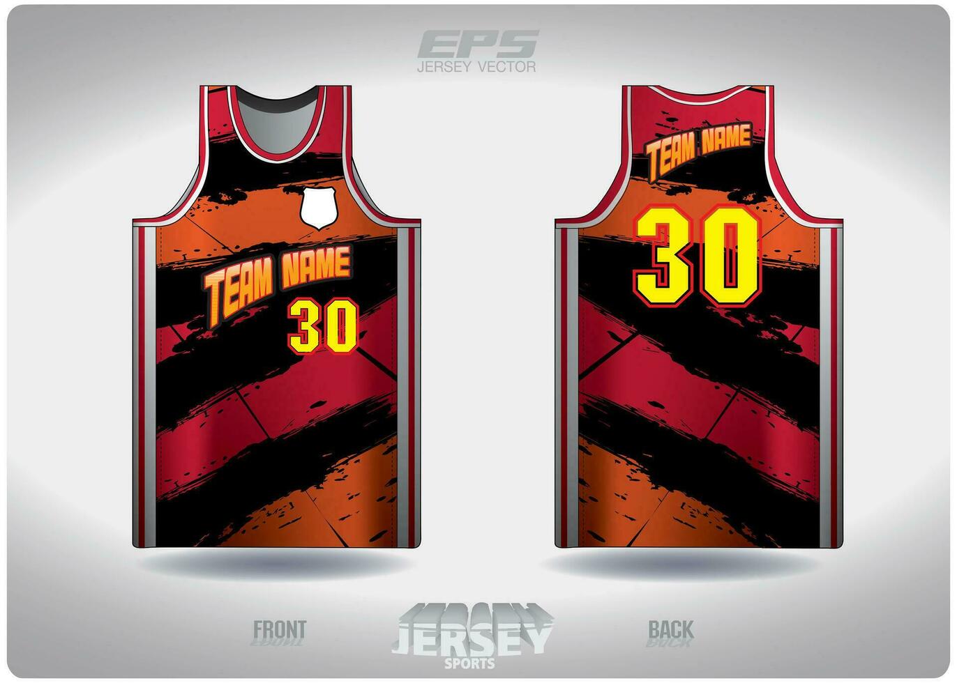 eps jersey Deportes camisa vector.negro etiqueta en naranja antecedentes modelo diseño, ilustración, textil antecedentes para baloncesto camisa Deportes camiseta, baloncesto jersey camisa vector