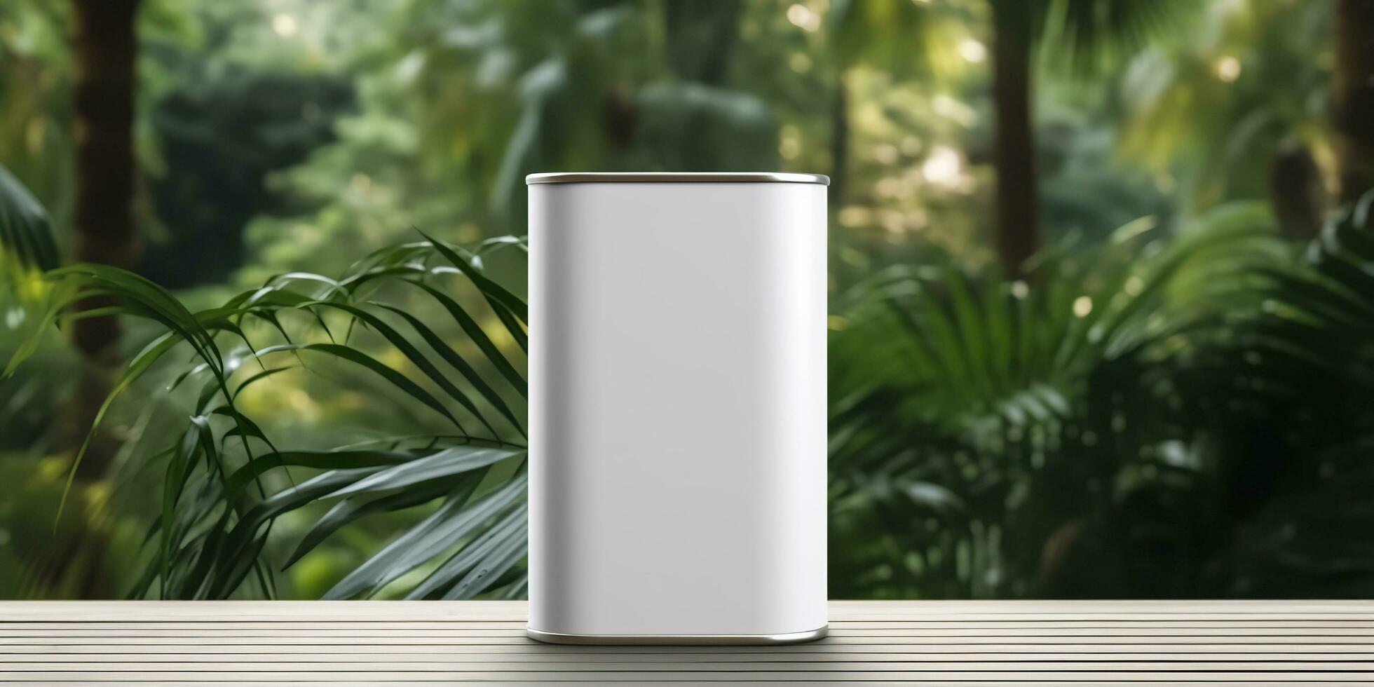 A mock up white cosmetic container. Generative AI photo