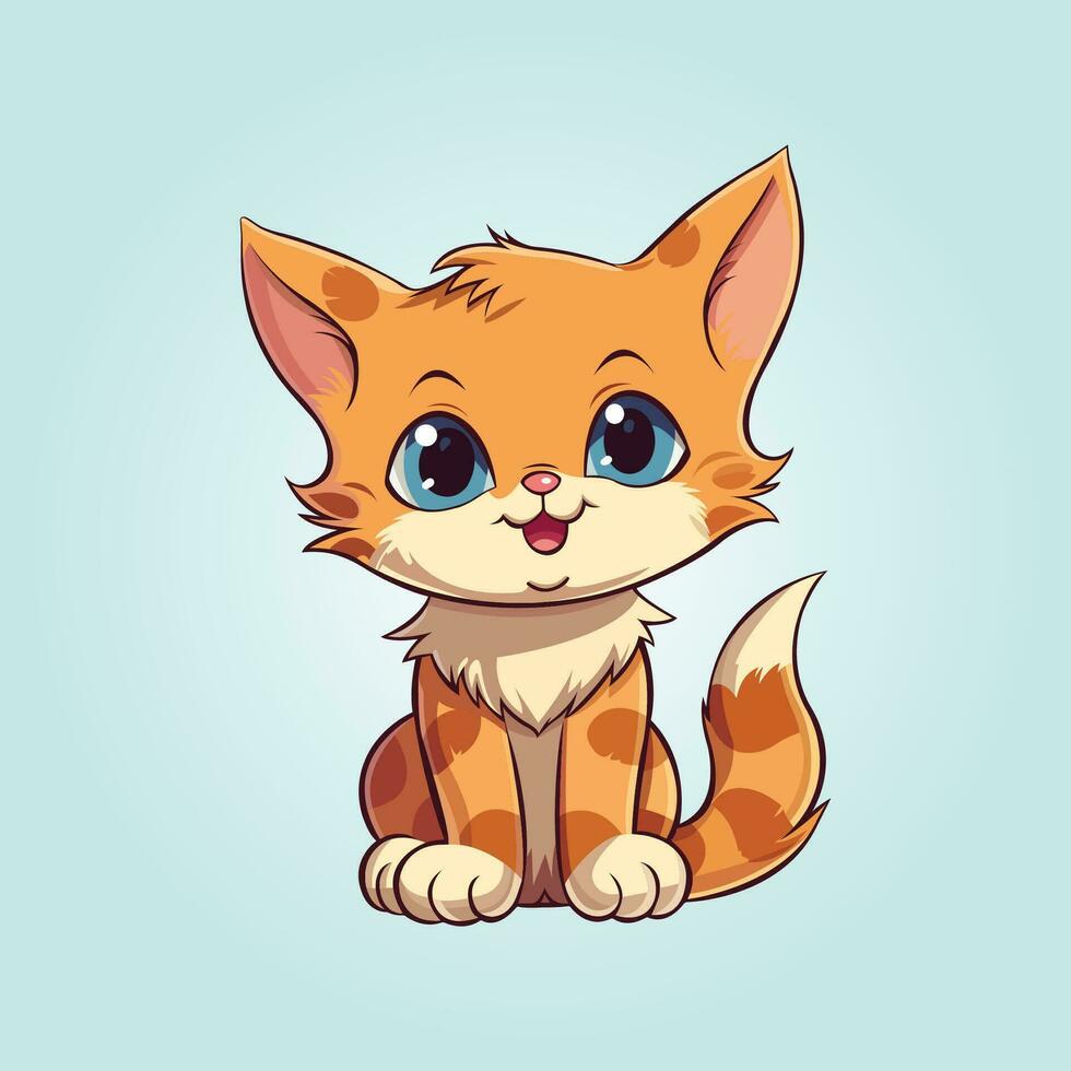 vector linda gato ilustración