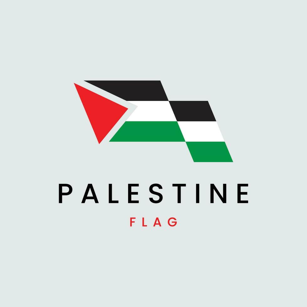 internacional día de solidaridad con el palestino personas con bandera vector ilustración