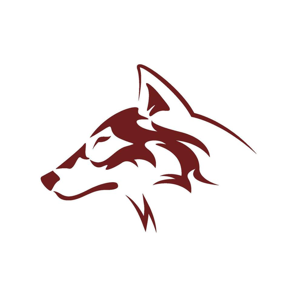 Wolf  logo design vector