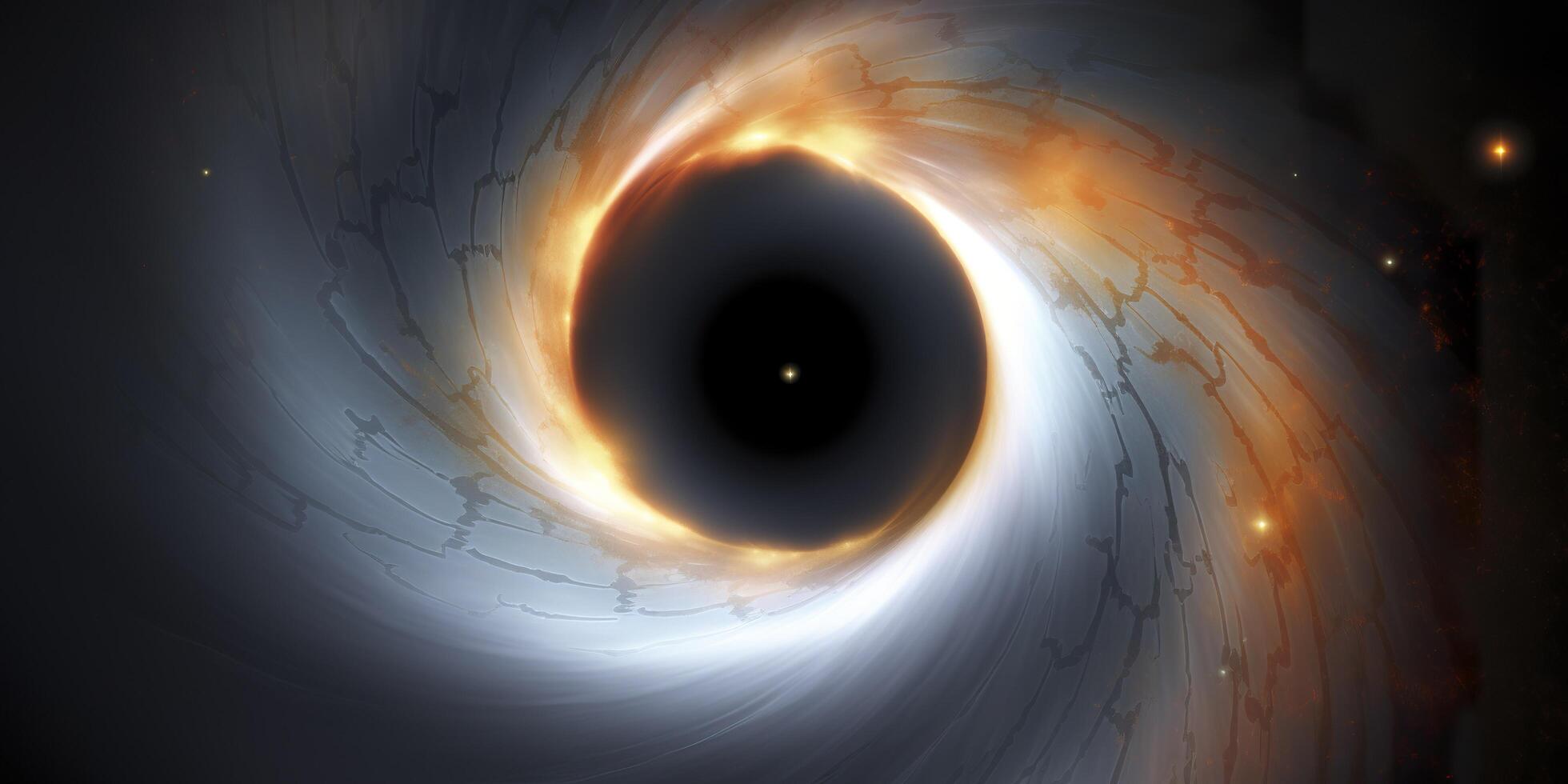 Black Holes. The Mysterious Objects of Outer Space. Abstract Space Wallpaper. AI Generative photo