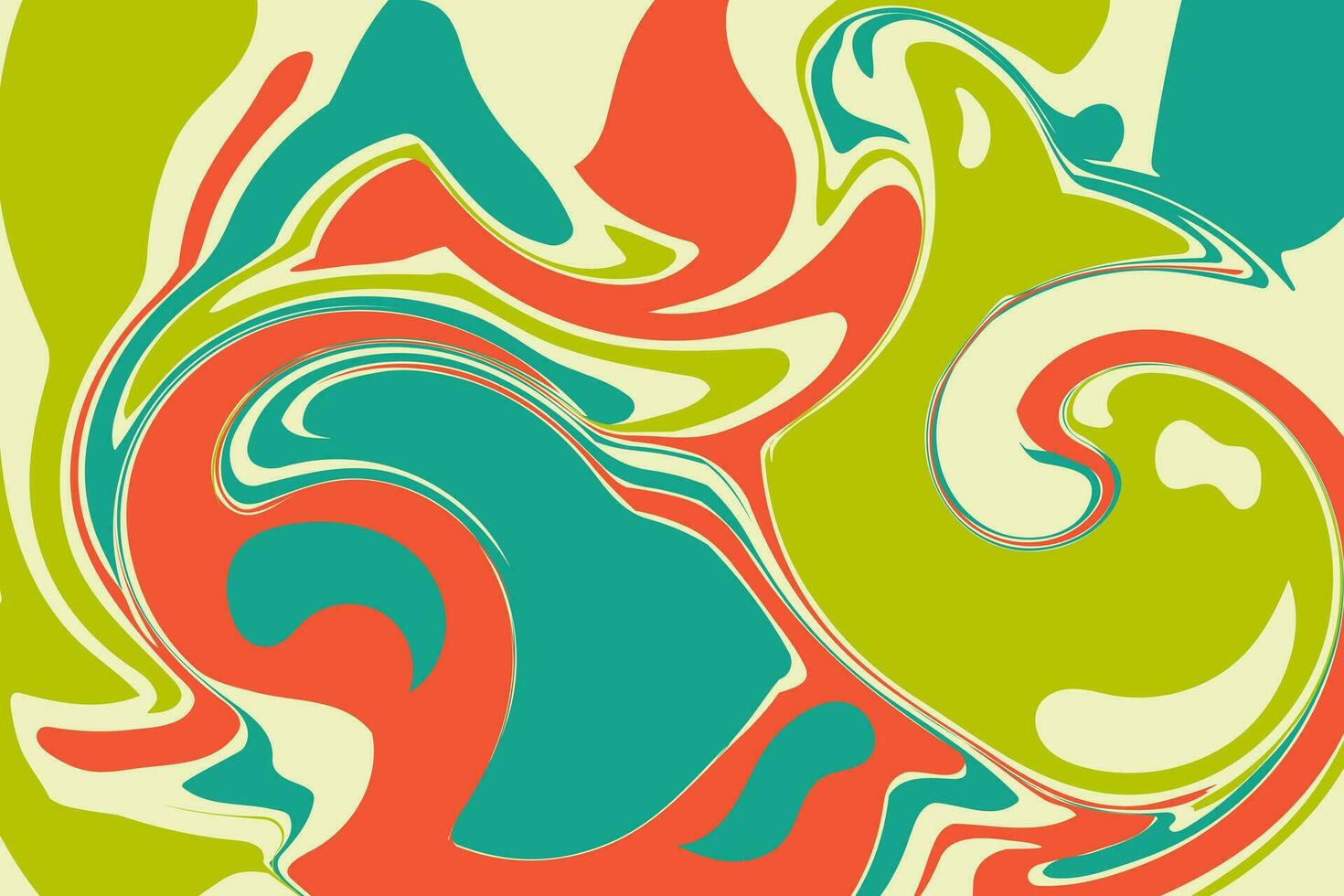 Psychedelic swirl acid wave rainbow line backgrounds in 1970s 1960s hippie style. y2k wallpaper patterns retro vintage 70s 60s groove. psychedelic poster background vector